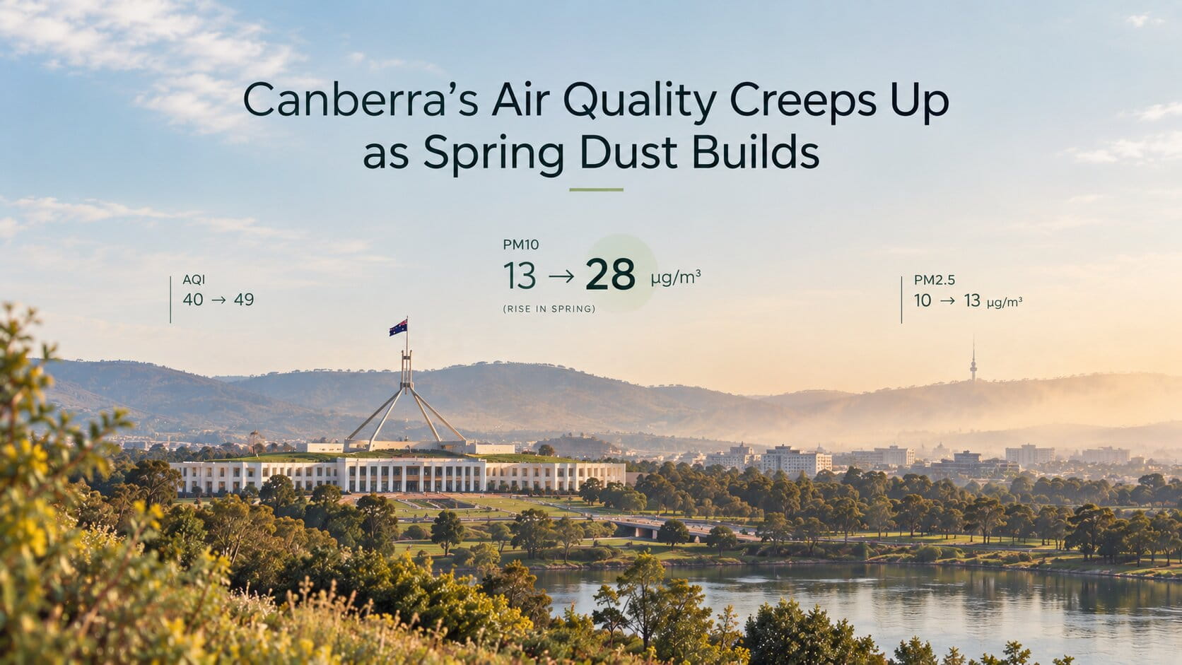 Canberra's Air Quality Creeps Up as Spring Dust Builds