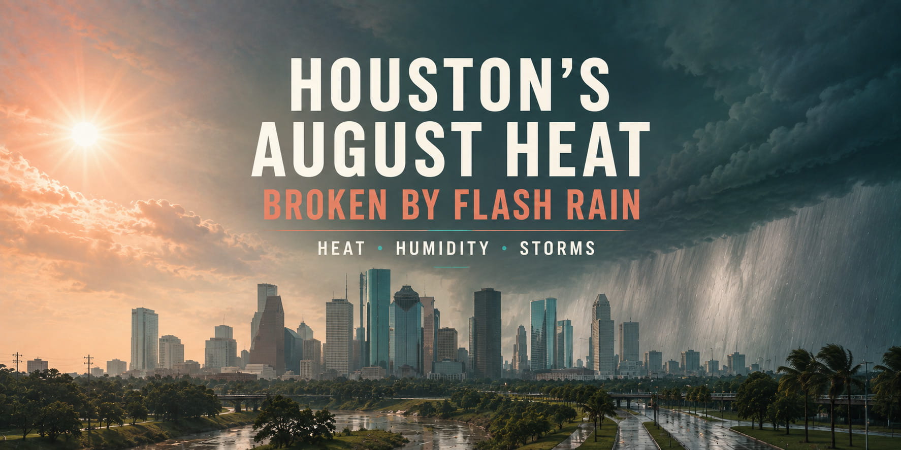 Houston Baked Through August 2026 With 41°C Peaks and Flash Rain