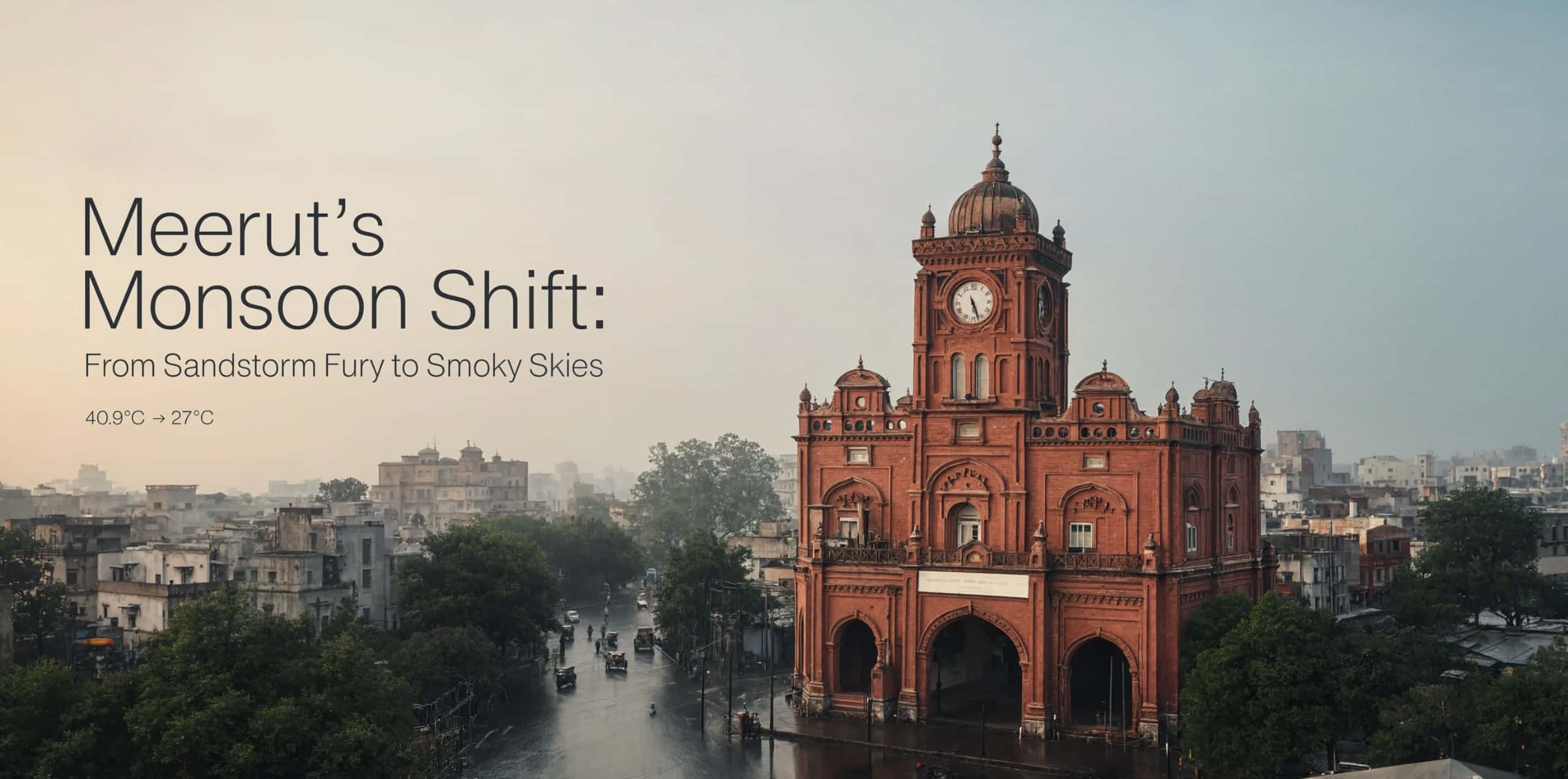 Meerut's Monsoon Shift: From Sandstorm Fury to Smoky Skies