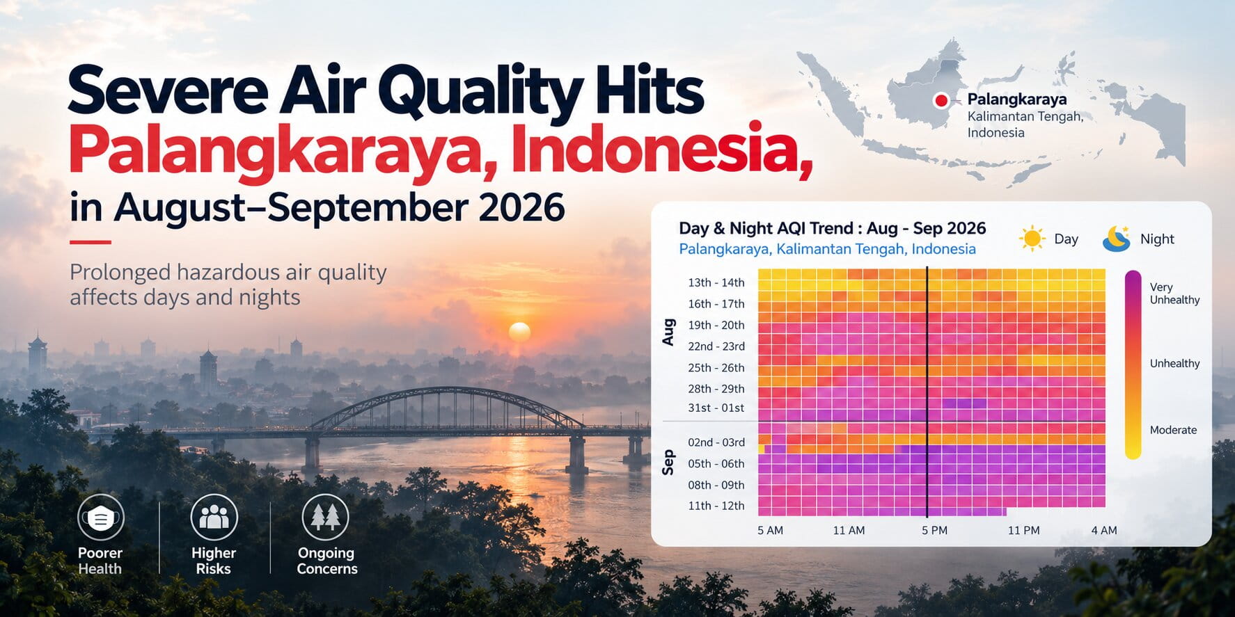 Palangkaraya's Air Turned Hazardous Through August–September 2026