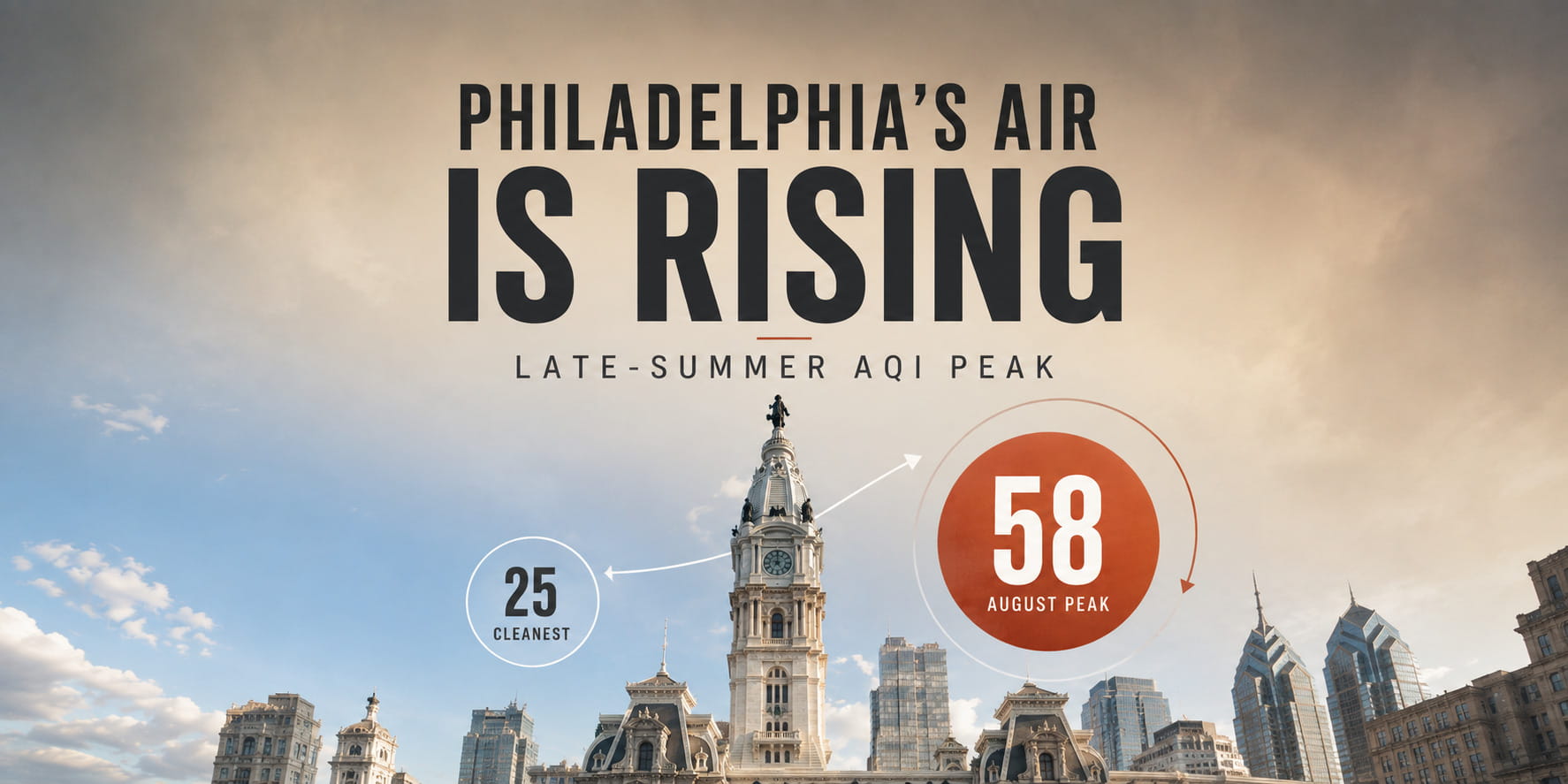 Philadelphia's Air Quality Climbed to a Late-Summer Peak in August 2026