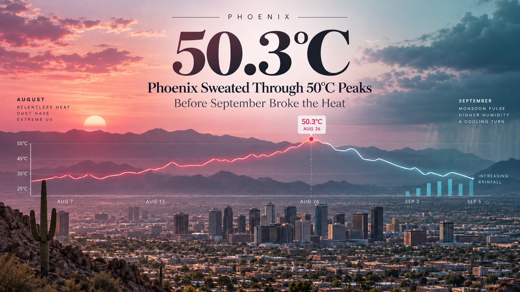 Phoenix Sweated Through 50°C Peaks Before September Broke the Heat